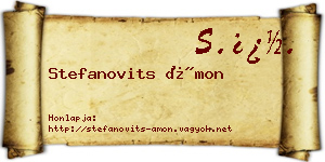 Stefanovits Ámon névjegykártya